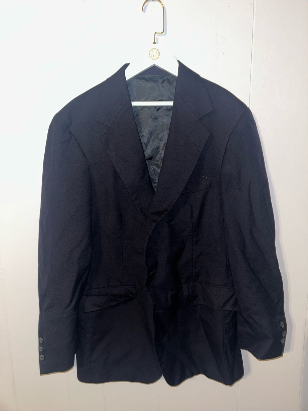 Nordstrom Men's Black Single-Breasted Sport Coat